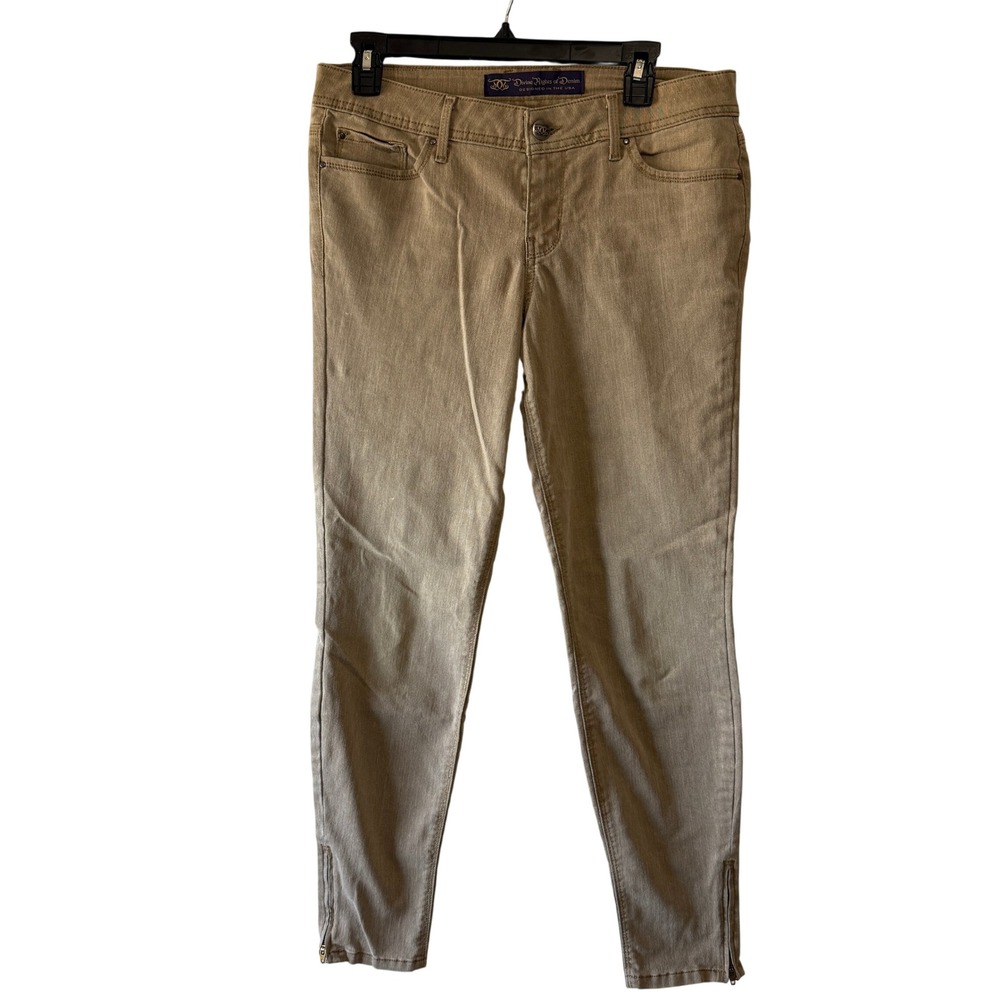 Divine Rights of‎ Denim Skinny Jeans Womens Size 30 Taupe Stretch Ankle Zip